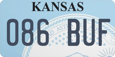 KS license plate 086BUF
