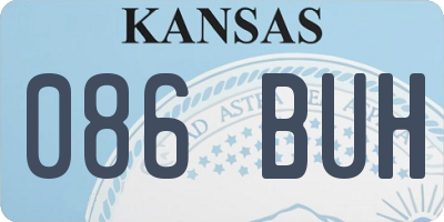 KS license plate 086BUH