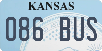KS license plate 086BUS