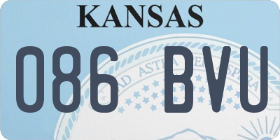 KS license plate 086BVU