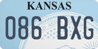 KS license plate 086BXG