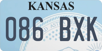 KS license plate 086BXK