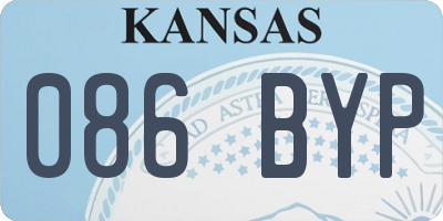 KS license plate 086BYP