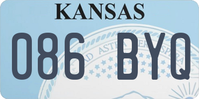 KS license plate 086BYQ
