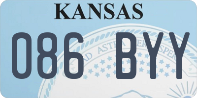 KS license plate 086BYY
