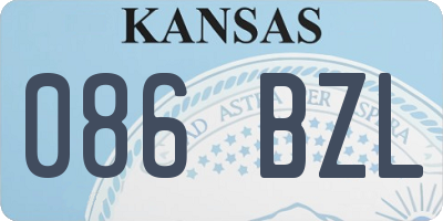 KS license plate 086BZL