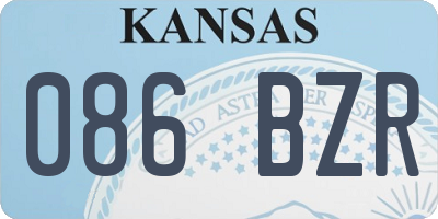 KS license plate 086BZR