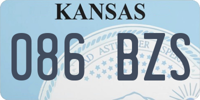 KS license plate 086BZS