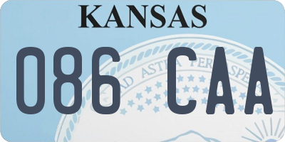 KS license plate 086CAA