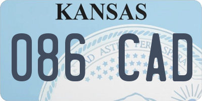 KS license plate 086CAD