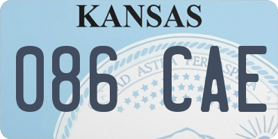 KS license plate 086CAE