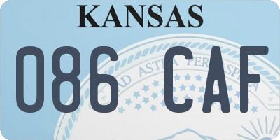 KS license plate 086CAF