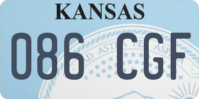 KS license plate 086CGF