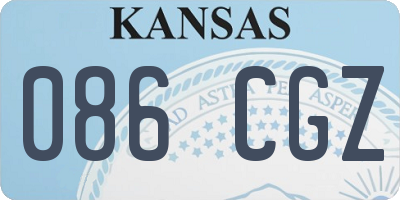 KS license plate 086CGZ