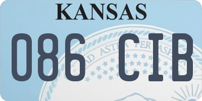 KS license plate 086CIB