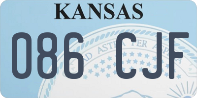 KS license plate 086CJF