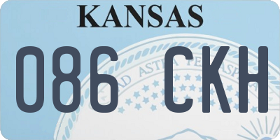 KS license plate 086CKH