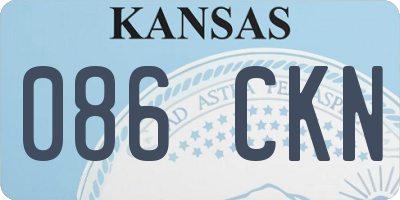 KS license plate 086CKN