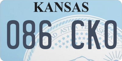 KS license plate 086CKO