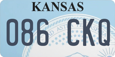 KS license plate 086CKQ