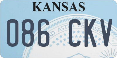 KS license plate 086CKV