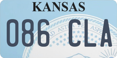 KS license plate 086CLA