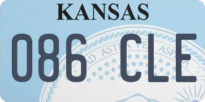 KS license plate 086CLE