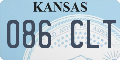 KS license plate 086CLT