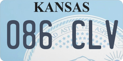 KS license plate 086CLV
