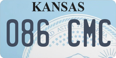 KS license plate 086CMC