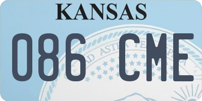 KS license plate 086CME