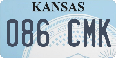 KS license plate 086CMK