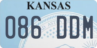 KS license plate 086DDM