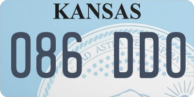 KS license plate 086DDO