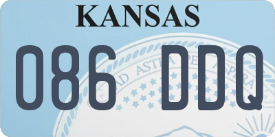 KS license plate 086DDQ