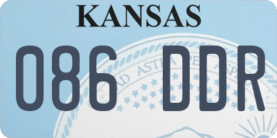 KS license plate 086DDR