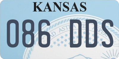 KS license plate 086DDS