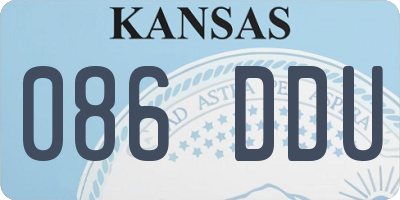 KS license plate 086DDU