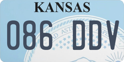 KS license plate 086DDV