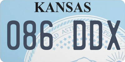 KS license plate 086DDX