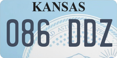 KS license plate 086DDZ