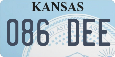 KS license plate 086DEE