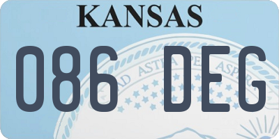 KS license plate 086DEG