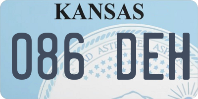 KS license plate 086DEH