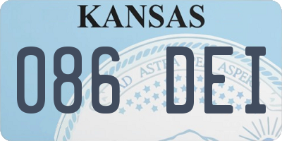 KS license plate 086DEI