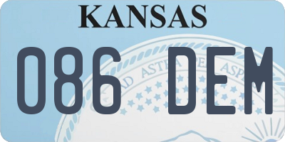 KS license plate 086DEM