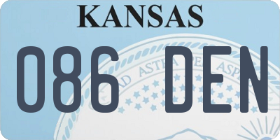 KS license plate 086DEN