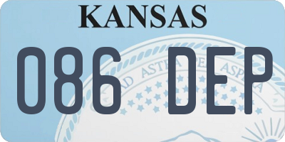 KS license plate 086DEP