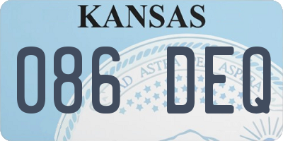 KS license plate 086DEQ