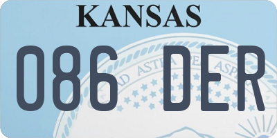 KS license plate 086DER